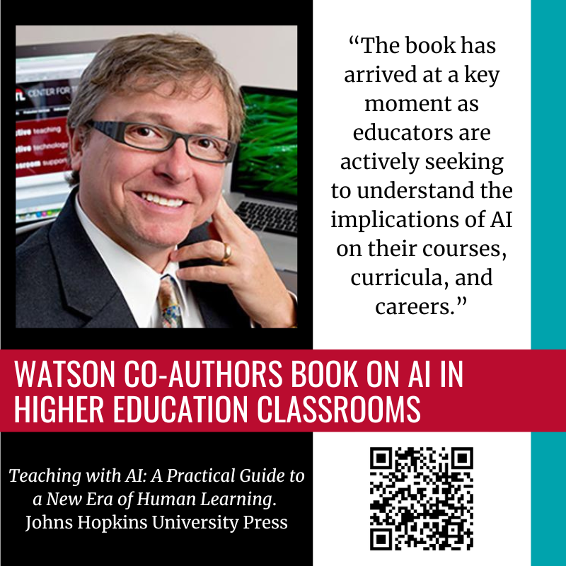 In Teaching with AI: A Practical Guide to a New Era of Human Learning (2024), José Antonio Bowen and McBee Institute fellow @eddiewatson raise critical questions about AI's role in college classrooms. t.uga.edu/9SO