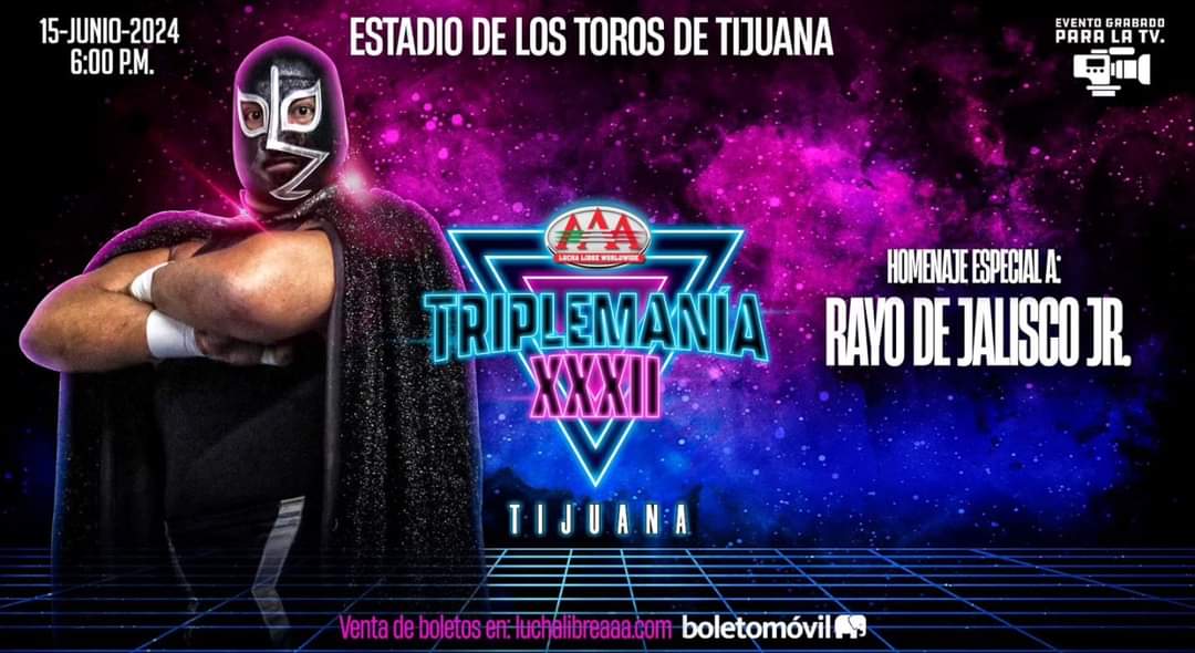 Durante la #TriplemaniaXXXII se hará un homenaje al Rayo de Jalisco Jr quien hace su regreso a AAA tras sus peculiares apariciones en los años pasados.