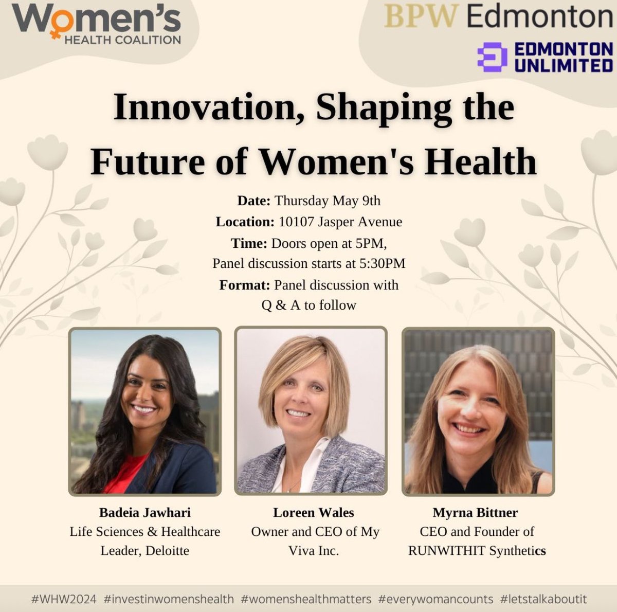 Happening tomorrow @EdmontonUnltd! #InvestinWomensHealth eventbrite.ca/e/innovation-s…