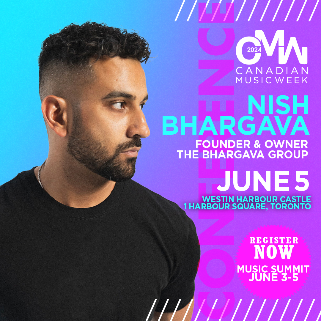We are thrilled to announce Nish Bhargava - Founder & Owner, The Bhargava Group as a speaker for #CMW2024. To see the full lineup and program schedule, visit cmw.net. Passes are on sale now! bit.ly/4cZwpAE #cmw2024 #canadianmusicweek #music #musicsummit