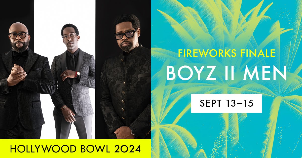 Can’t wait to see yall Sept 13, 14, & 15 at the @HollywoodBowl  🏟️ Tickets on sale now at the link in our bio!! #BoyzIIMen #biim #rnb #boyziimenlive #boyziimenconcert #hollywoodbowl