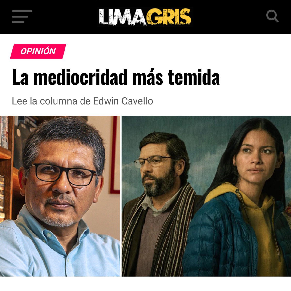 “Existe una mafia que durante años direccionó el financiamiento para un grupo de amigos, una argolla de cineastas que se acostumbró a mamar del Estado,” — #LimaGris