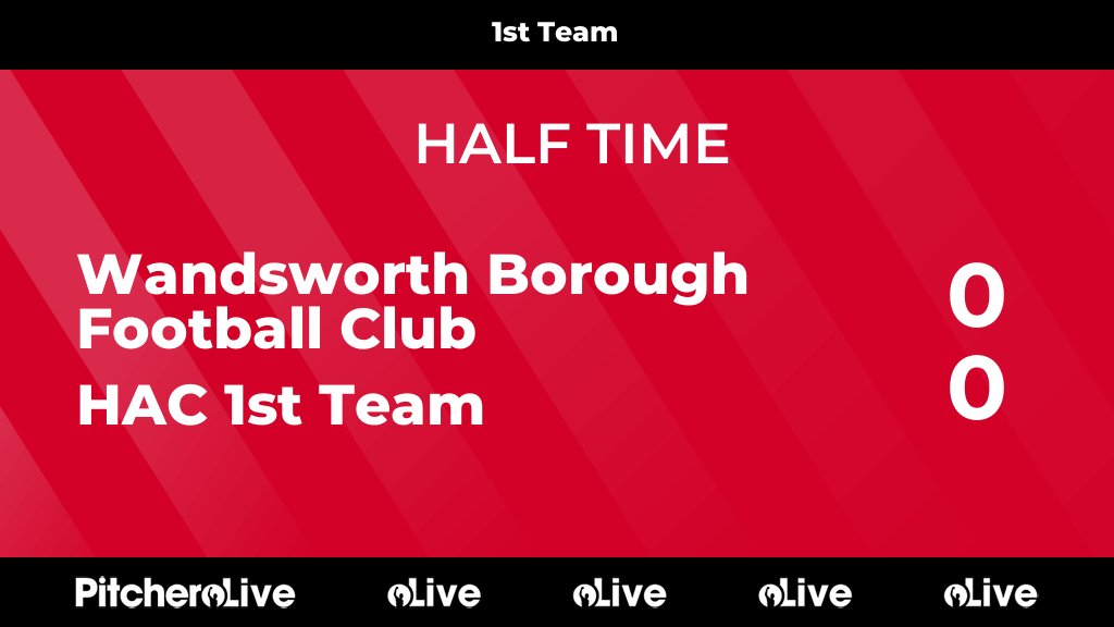 HALF TIME: Wandsworth Borough Football Club 0 - 0 HAC 1st Team #WANHAC #Pitchero wandsworthboroughfootballclub.co.uk/teams/212499/m…