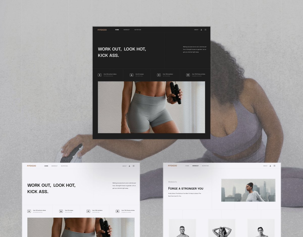 Hi everyone! 

I designed a fitness website which helps people workout irrespective of the equipments available.

I just posted the full case study on behance.

behance.net/gallery/198121…

I will really appreciate your likes and feedback.  Thank you✨

#uiux #uxdesign #figma #ui