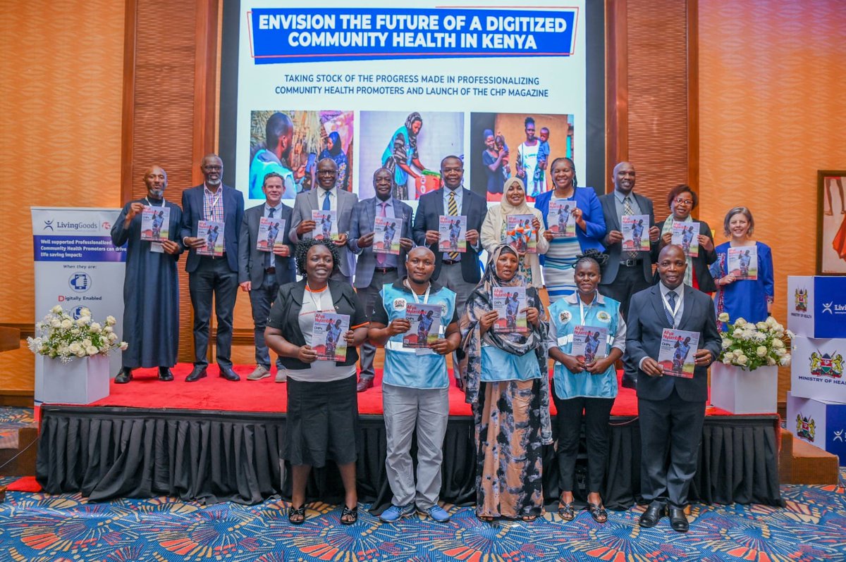 Celebrating our partner @Living_Goods for leading discussions in collaboration with @MOH_Kenya today on the progress made in professionalizing CHPs in Kenya. Thrilled about the launch of the Afya Nyumbani magazine, highlighting CHPs' impactful work & strengthening #CHS.