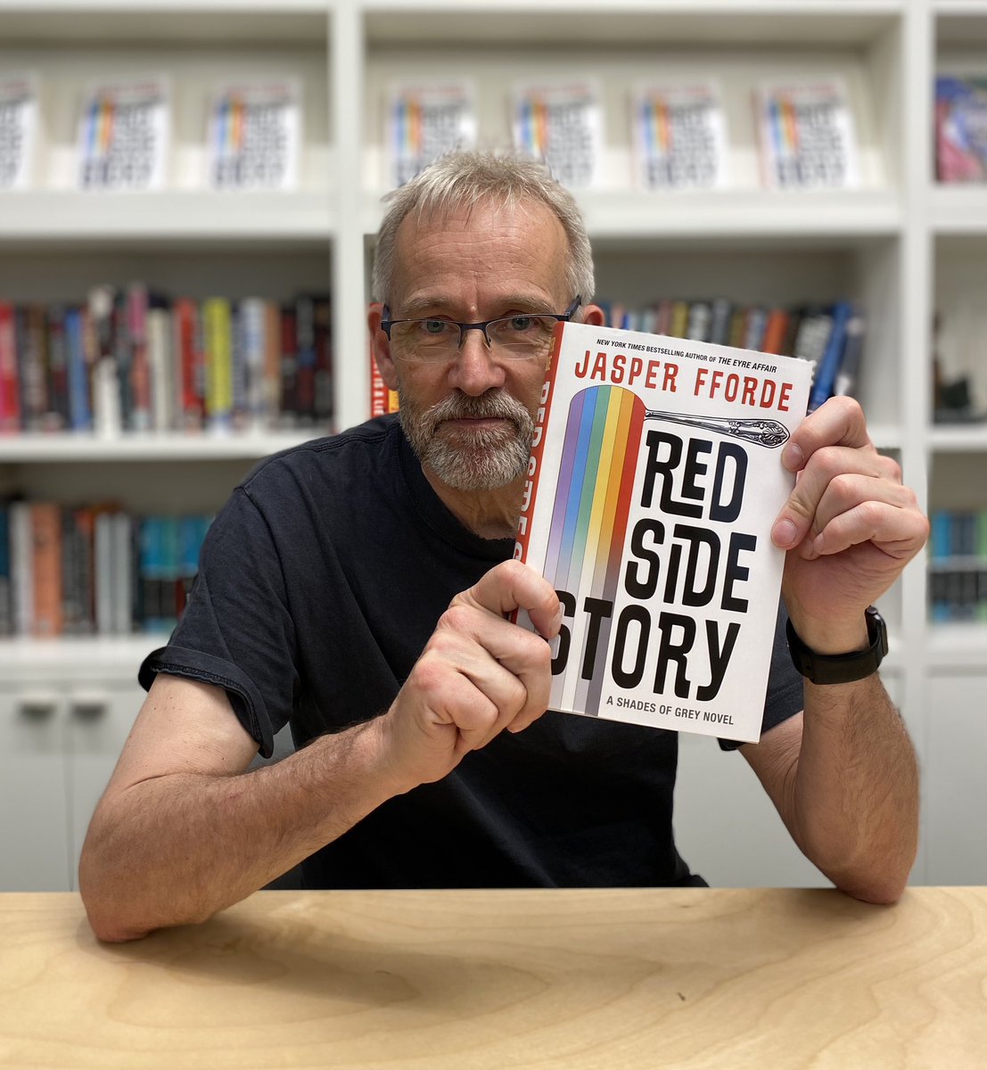 Visiting the @soho_press offices and introduced to the North American edition of Red Side Story. Available now from wherever you get your books..