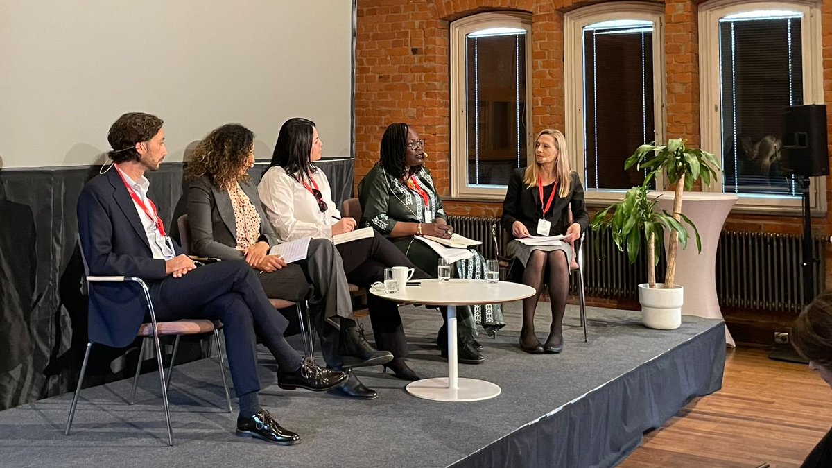 At #SthlmForum event co-hosted by @DagHammarskjold & @InterpeaceTweet, PBSO’s Deputy Head Awa Dabo emphasized criticality of leveraging new partnerships to develop options for more sustainable peacebuilding financing, including w/ development finance institutions & private sector