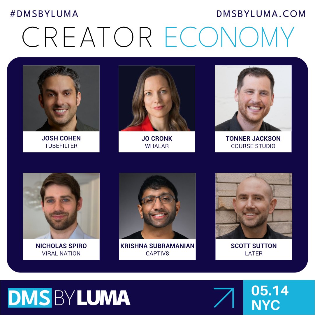 On 5/14, our very own Jo Cronk will take the stage at DMS by LUMA to discuss how marketers can benefit from the rising trend of creators shaping news, selling products, and disrupting old gatekeeper media models. #DMSBYLUMA 💡⚡️

Details here: dmsbyluma.com/agenda