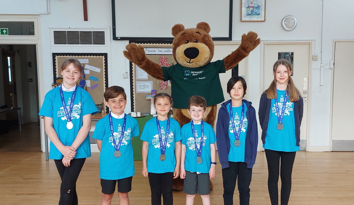 We welcomed Jeremiah Bear from Jeremiah's journey into school to congratulate many of our children who took part in the Schools Challenge. We raised over £270 for the charity.