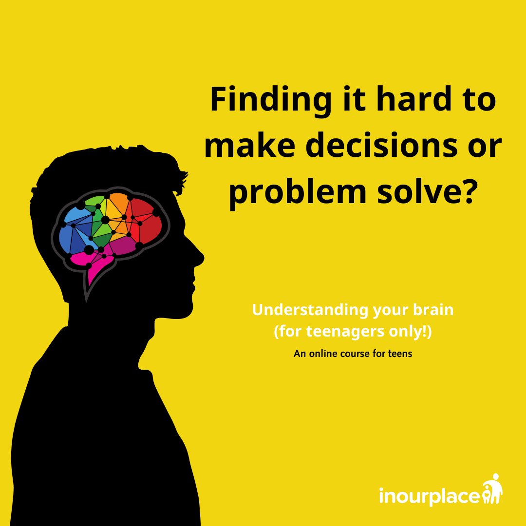 As #teenagers, you're learning how to #problemsolve as your brain is still developing the regions that help make decisions. Our online course can help you understand how your brain works! Visit inourplace.heiapply.com/online-learnin… today. #emotionalhealth #schoolhelp #schoolworries