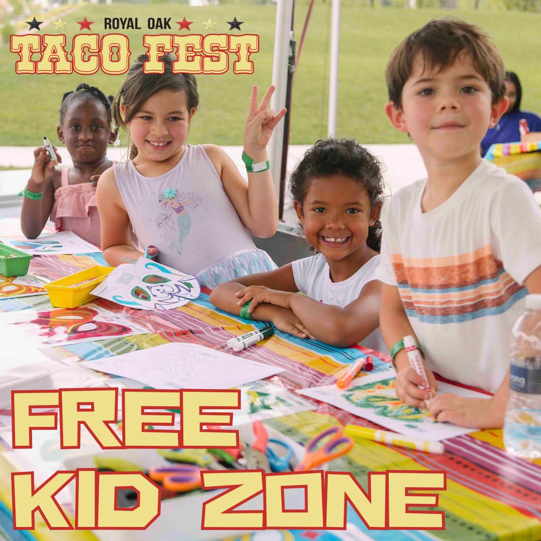 TacoFestRO's tweet photo. Royal Oak Taco Fest  will have a number of different activities for everyone to enjoy! From 50+ food trucks, live music over 3 stages, Free Kid Zone and so much more! If you buy your tickets now, you can save up to 25%
https://t.co/WkcyL97BdT https://t.co/cAP4hWiLtY
