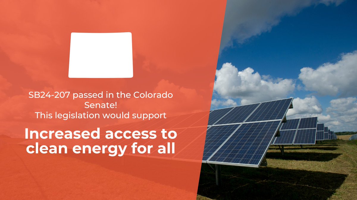 At least 10 states are considering #CommunitySolar legislation☀️ Colorado's Senator @HansenForCO and Representative @ValdezforCO have introduced community solar legislation that just passed the senate. See @stateline_news for more: stateline.org/2024/05/03/can…