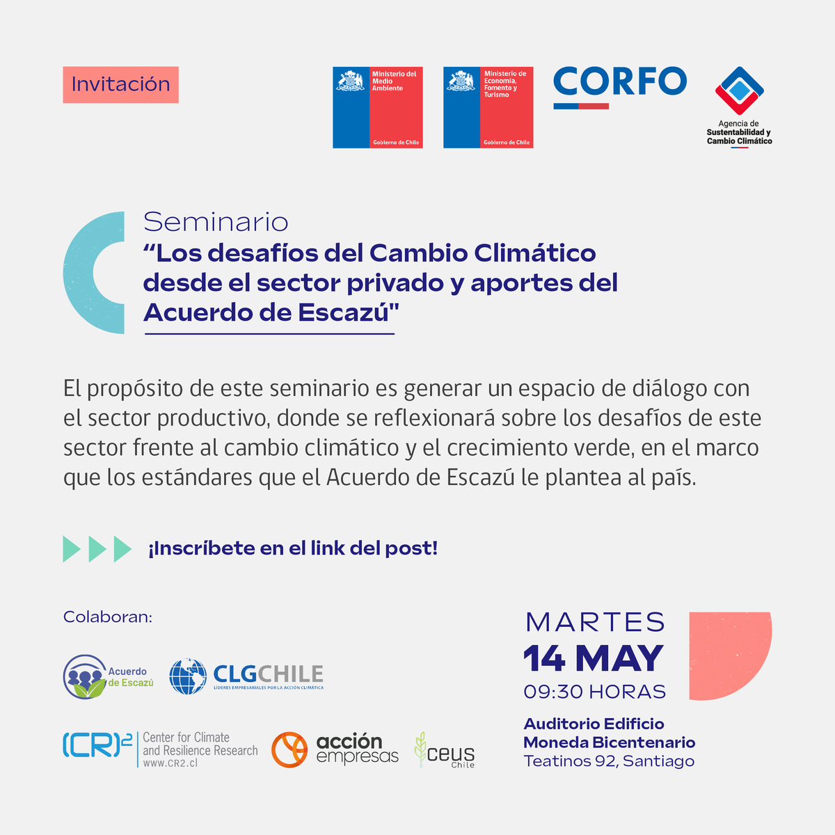 Te invitamos a ser parte de este seminario para compartir visiones sobre el rol del sector privado en el Desarrollo Sostenible 🌱 Inscripciones 👉 forms.office.com/r/7tYtBAS9HB