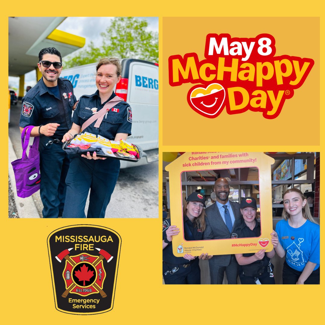 It's McHappy Day! Our public educators were at two locations in #Mississauga to support Ronald McDonald House Charities to help families in need. #McHappyDay2024