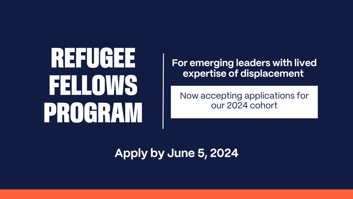 🎉 We are pleased to announce that applications are now open for our 2024 Refugees Fellows Program! This program enriches and supports the advocacy efforts of refugee leaders around the world. Visit our website to learn more and apply today! refugeesinternational.org/refugee-fellow…