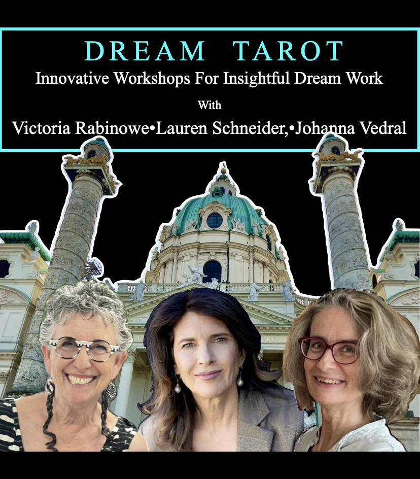 Tarotpy's tweet image. TWO UPCOMING EUROPEAN WORKSHOPS! Vienna: June 15-16, 2024 and Berlin: June 22-23, 2024
In this workshop, 3 master teachers weave their unique dreamwork approaches to tap into the oracular powers of our dreams.
Learn more at shop.schreibstudio.at/produkt-katego…