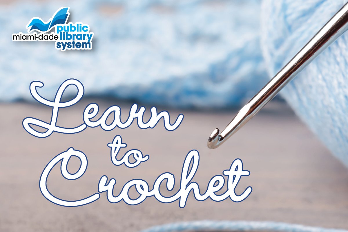 Learn to crochet at the Concord Branch Library! Join us Saturday, May 11 at 10 a.m. to learn the basic stitches and how to follow simple patterns. Register at spr.ly/6011jUZjT.