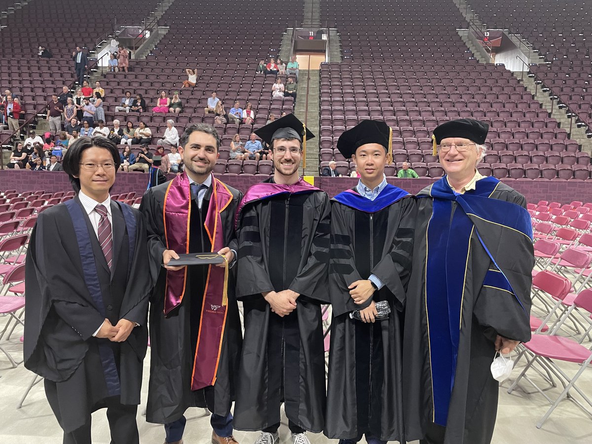Hats (or caps?) off to our students and faculty who participated in this morning's Graduate School commencement ceremony! #HokieGrad #phd