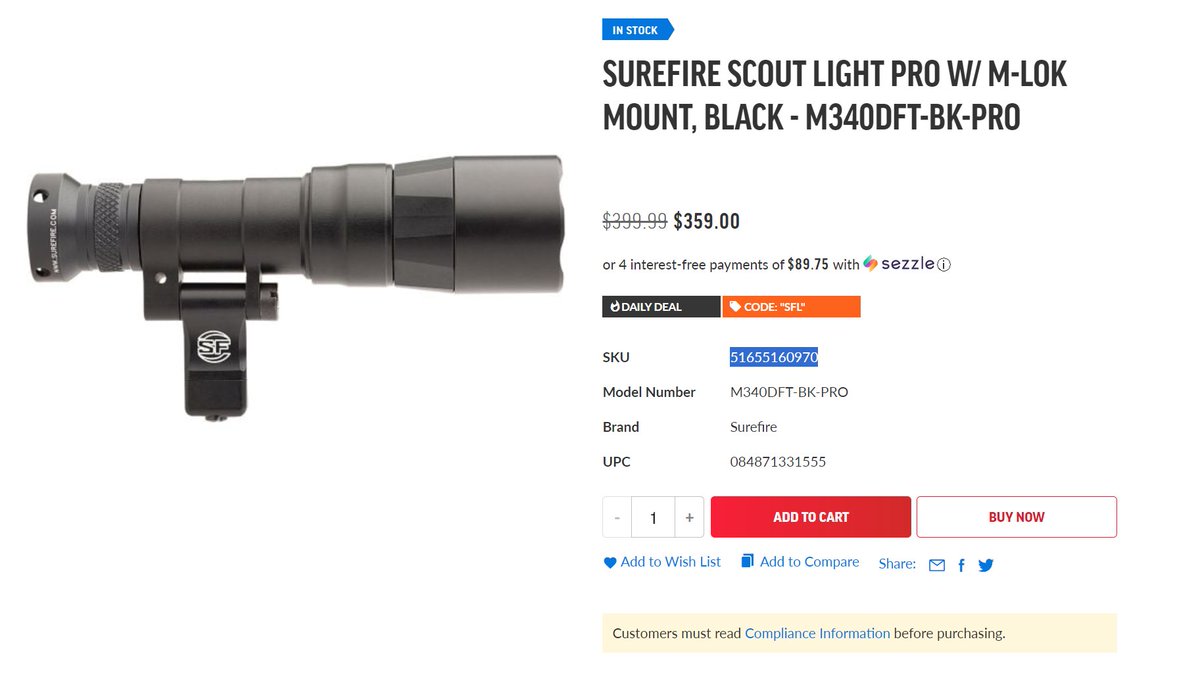 Doesn't matter if you're blitzing through an occupied objective on a raid or defending your home in your boxers at 4 AM: you need to know what you're aiming and potentially shooting at. Absolutely insane pricing after discount from PSA on the best weapon light.…