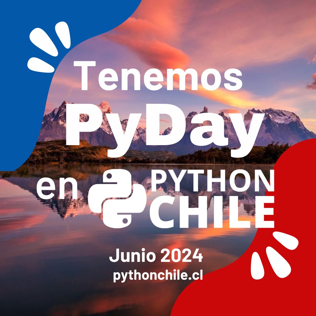 ¡Atención! PyDay está de vuelta. En junio, nos vemos en Valparaíso y Copiapó para un día lleno de aprendizaje e inspiración. Explora tendencias en Python, conoce expertos y conecta.

Mantente al tanto en redes. ¡No te pierdas esta experiencia única!

¡Prepárate para el Pyday!🚀🐍