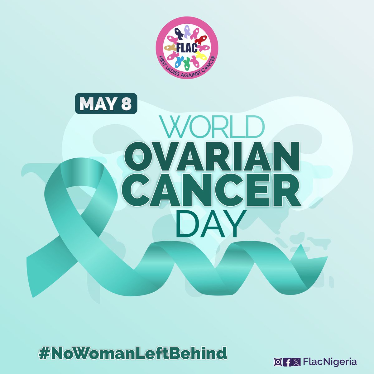 On #WorldOvarianCancerDay, let’s stand together to raise awareness about ovarian cancer and advocate for early detection and treatment. Get Screened✅ Get Treated✅ #NoWomanLeftBehind #OvarianCancerDay