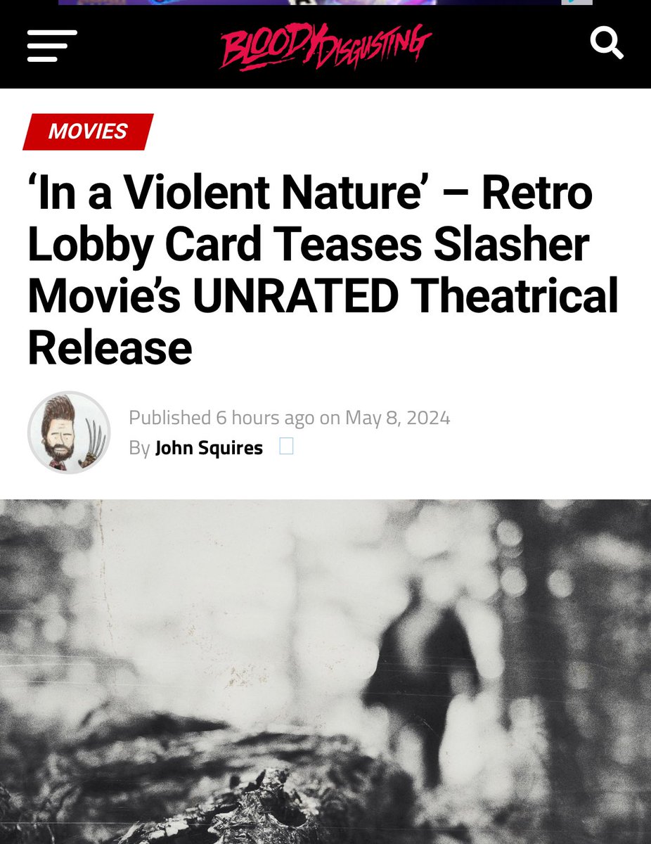 Definitely looking forward to this one! #inaviolentnature #ifc #unrated #newhorror