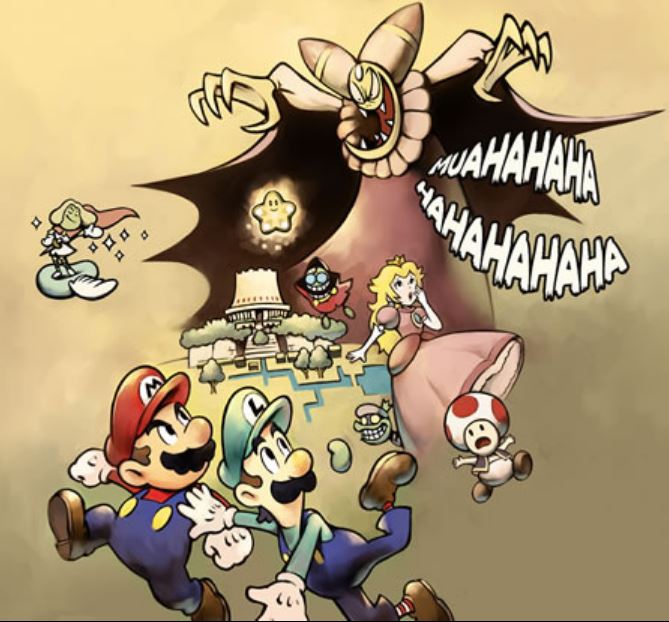 Luigi in promotional artwork for the game. [ Mario & Luigi: Superstar Saga ]