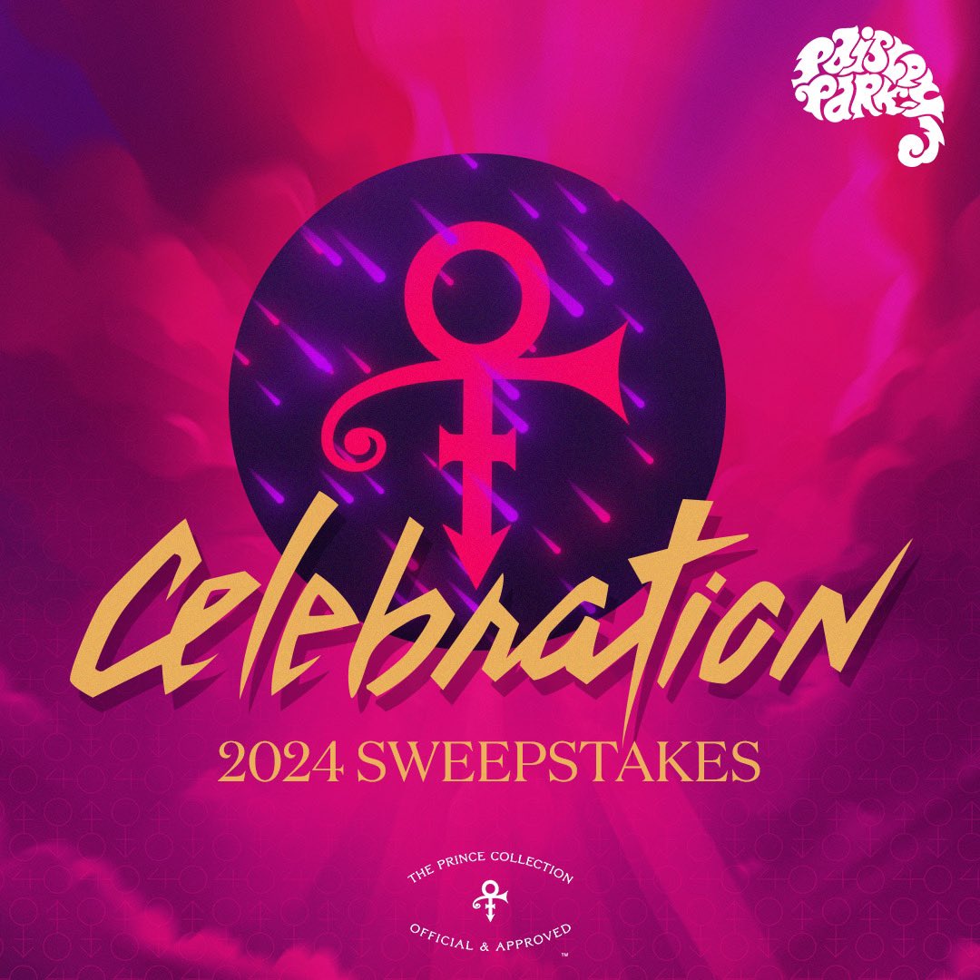 Enter for a chance to win two VIP tickets to Celebration 2024 at <a href="/PaisleyPark/">Paisley Park</a> from 6/20/2024 - 6/24/2024 + a travel and accommodation voucher. 

More info at store.prince.com/page/sweepstak… 💜