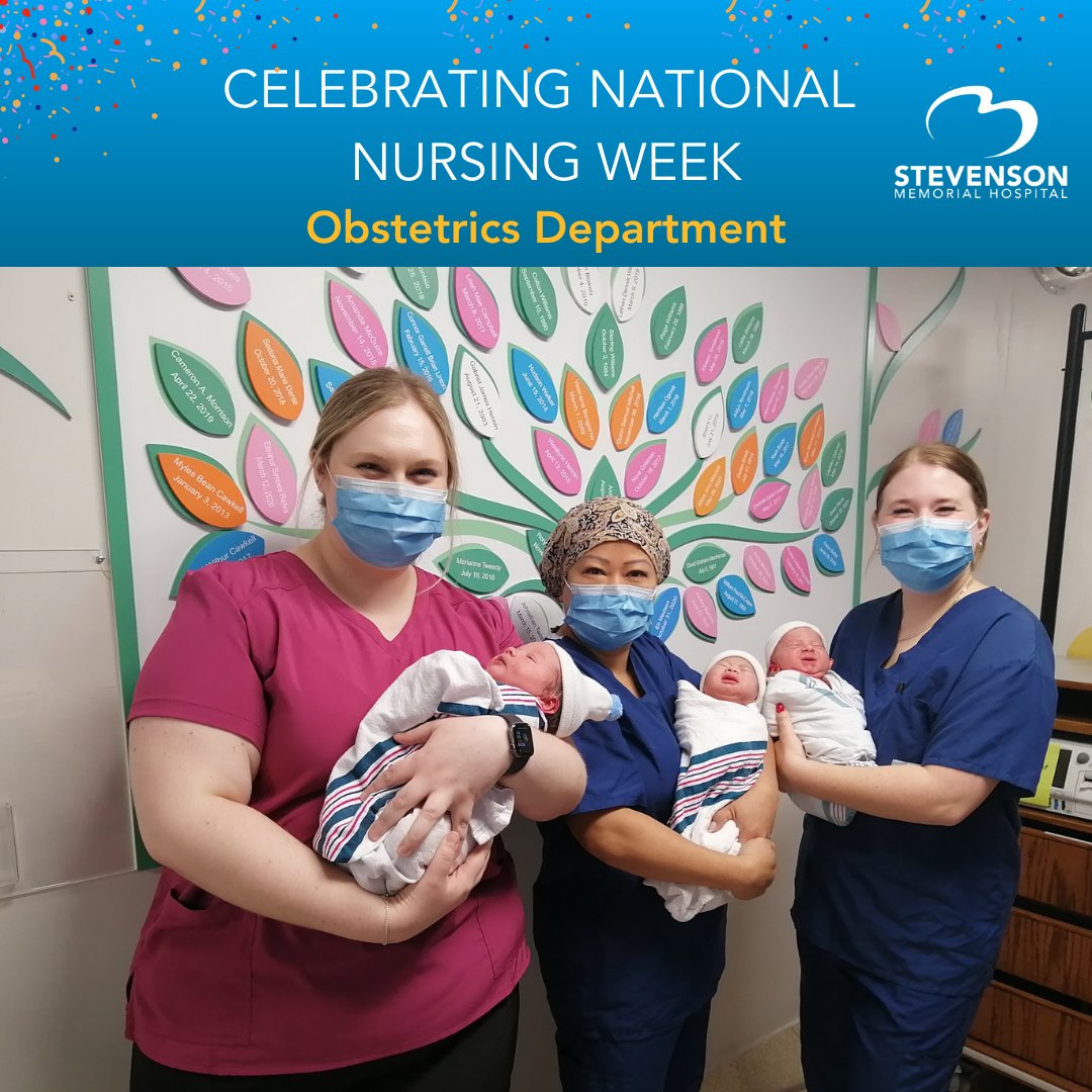 Happy #NationalNursingWeek! Today we are highlighting our #Obstetrics Department - how sweet are these little newborns?! Our small but mighty team is kept on their toes in this busy unit supporting delivery and post-partum care, patient assessments any any return visits.