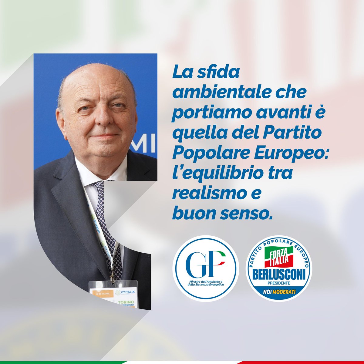 Per affrontare le grandi questioni ambientali c’è una sola strada: quella in cui uomo, natura e sviluppo camminano assieme. È la strada tracciata da @forza_italia: senza sbandamenti ideologici, ma con concretezza e responsabilità per una crescita sostenibile.