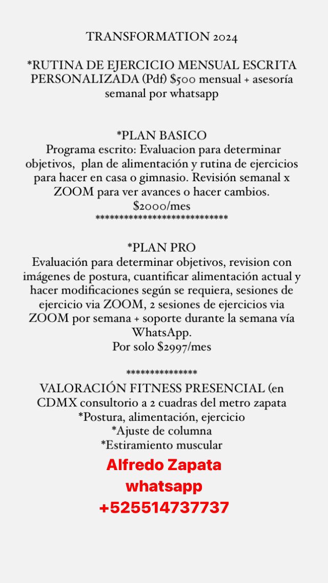PROGRAMAS FITNESS ONLINE 
#ejerciciofisico  #fitnesscoach #onlinecoaching #alfredozapatacoach @En_laDelValle