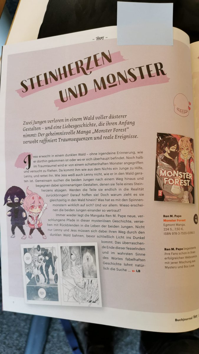 A Monster Forest article in the 'Buchjournal' magazine! 😊💕