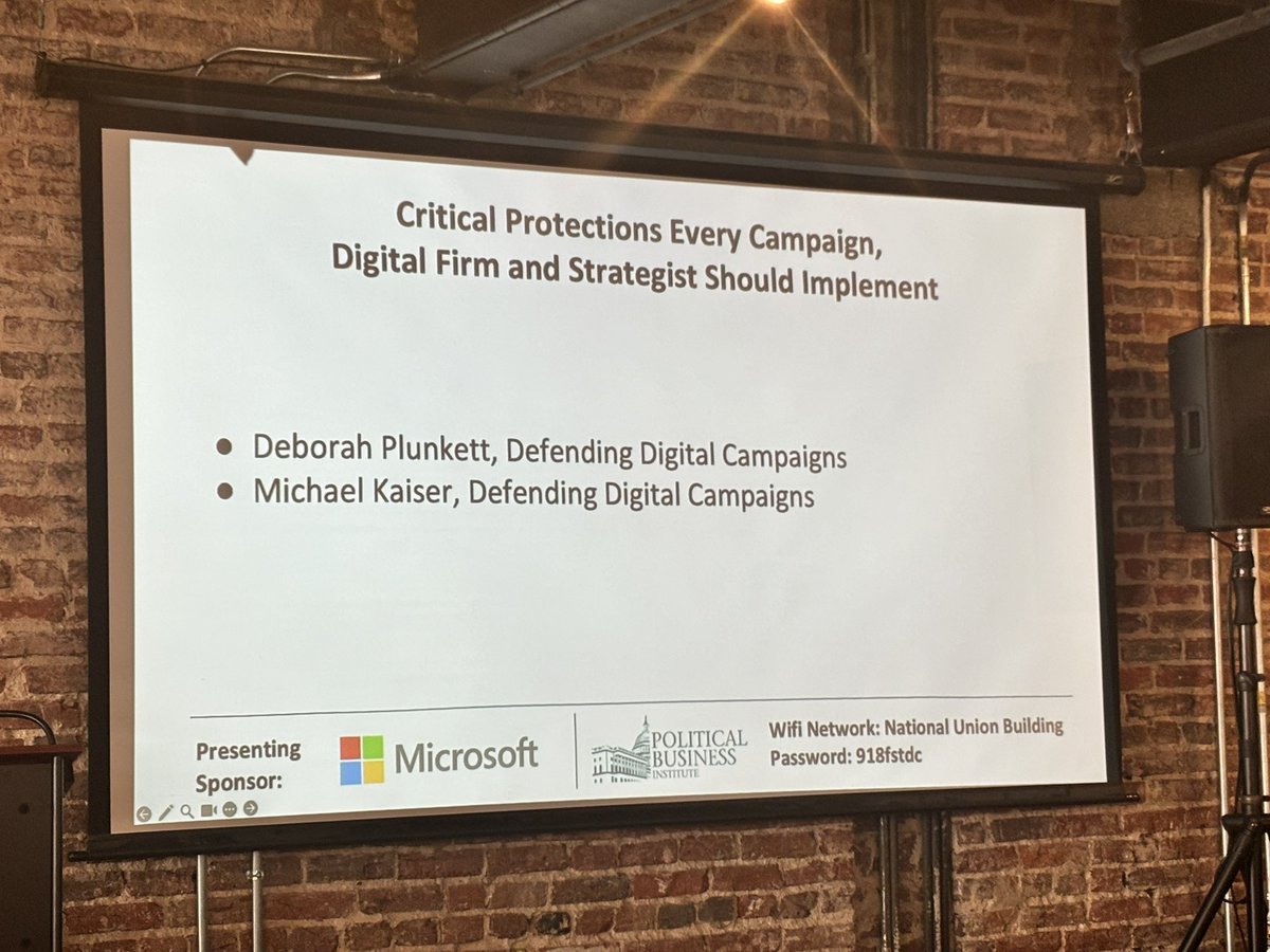 Congrats to Campaigns & Elections and Defending Digital Campaigns for organizing and insightful summit on the importance of cybersecurity in political campaigns. #Polcampaigns @ShikamoCampaign