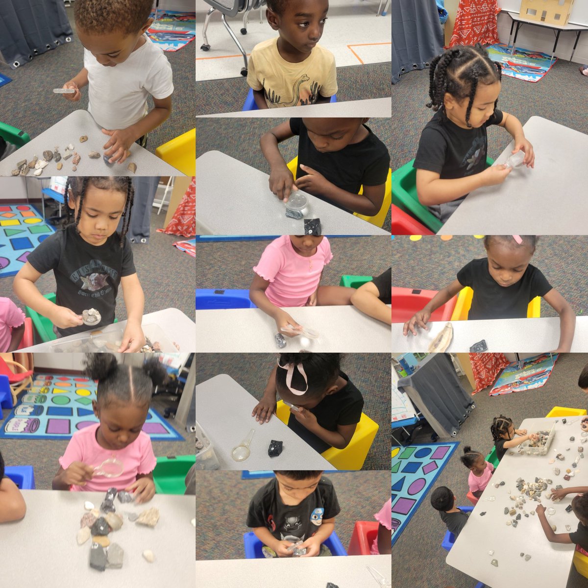 Rock Explorers🪨 ECSE Scientists Investigating different types of rocks #prekexplorers #jfevoyagers