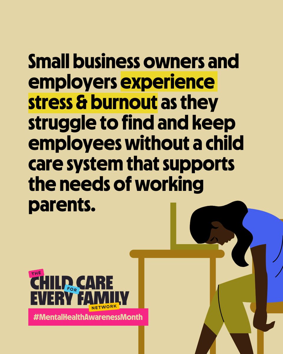 Currently, child care is impossible to find and afford for most of us, causing huge financial and emotional stress. The financial and emotional stress of making low to no wages is hurting our child care providers, 95% of whom are women. #FundChildcare