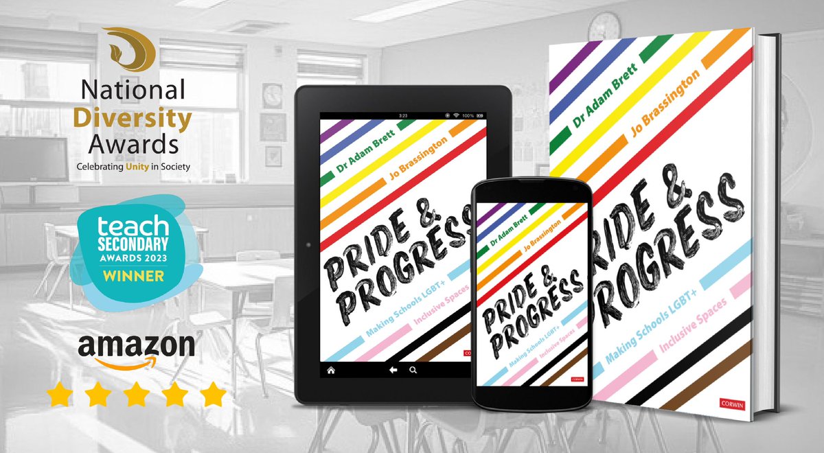 A year ago, we released our book ‘Pride & Progress: Making Schools LGBT+ Inclusive Spaces’. It’s been humbling to be shortlisted and win awards for the book, and we’ve been blown away by the impact it has had. A huge thank you to everyone that has supported us 🥰