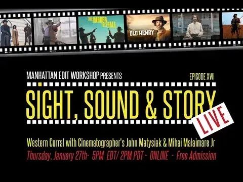 The #Cinematography of Westerns: catch the premiere replay of our @SightSndStory #livestream event featuring Mihai Malaimare Jr. (The Harder They Fall, Jojo Rabbit) & John Matyśiak (Old Henry, Meet Cute)​! buff.ly/3t6zY2l #Filmmaking
