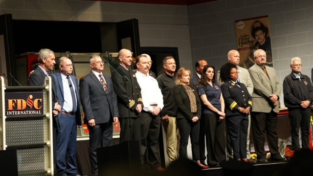 Chief Malone representing the IAFC and Metro Chiefs, alongside other fire service leaders at @FDICevent. Supporting Dr Kenny Fent and the National Firefighter Registry for Cancer.