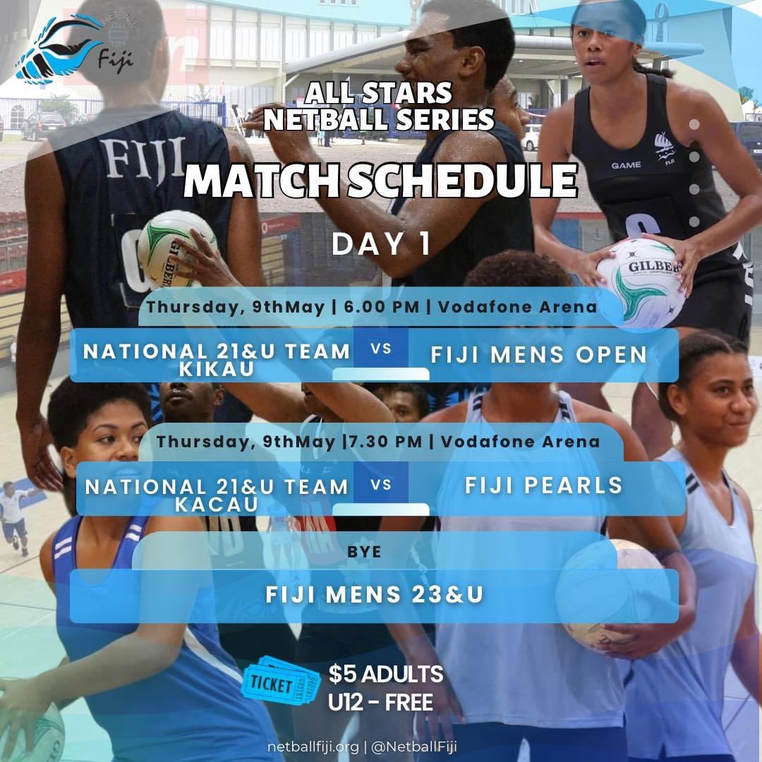 All Stars Netball Series Day 1 begins today #TeamFiji #Fiji 🇫🇯