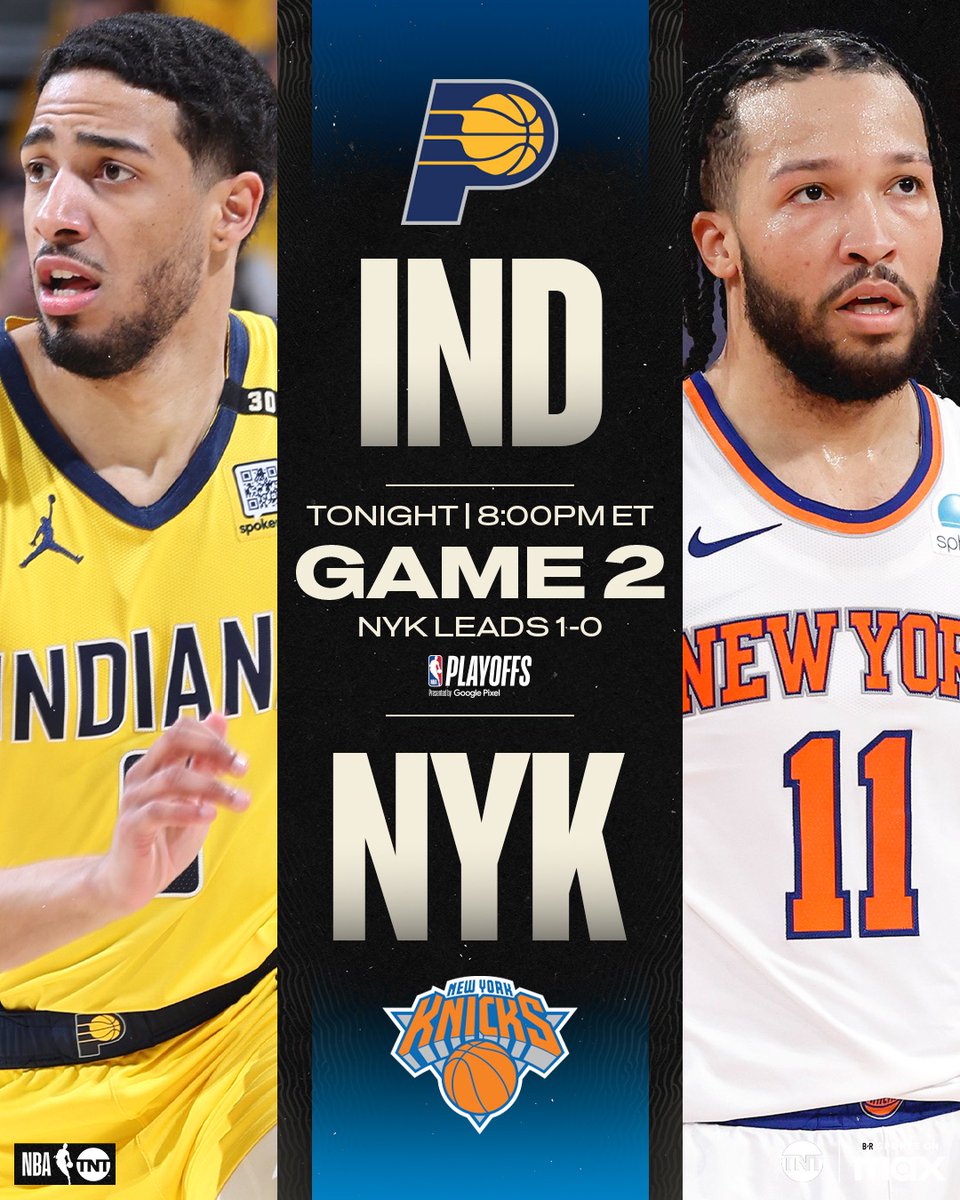 Don’t miss Reggie Miller's return for Game 2 of the Pacers-Knicks series at 8 PM ET on TNT & MAX!