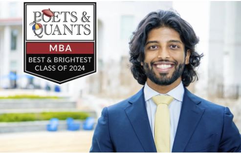 Congrats to Social Enterprise Fellow Sai Konkala (MBA24) on being named @PoetsAndQuants 2024 Best and Brightest MBAs. Sai was involved in Goizueta Energy and Clean Tech Association (GECTA) and ClimateCAP. #GoizuetaClimateSmart Read Sai’s Profile: poetsandquants.com/2024/04/26/202…