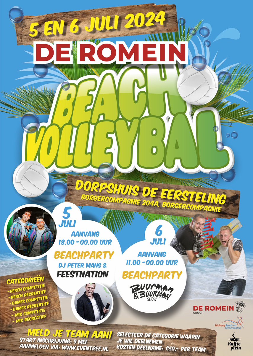 indoorcentrum's tweet photo. 𝗦𝗖𝗛𝗥𝗜𝗝𝗙 𝗝𝗘 𝗠𝗢𝗥𝗚𝗘𝗡 𝗩𝗔𝗡𝗔𝗙 𝟬𝟵:𝟬𝟬 𝗨𝗨𝗥 𝗜𝗡!✍️
➠ De Romein Beachvolleybal 

https://t.co/XPwVqwrT3B https://t.co/3Ul05liRH4