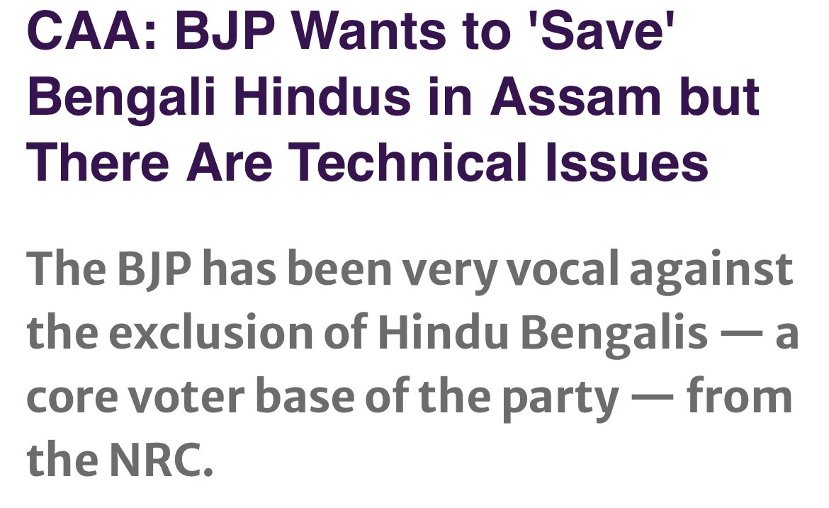 Meanwhile CAA is supported in Assam and they welcome Hindu minorities from Bangladesh, but Manipur wants to kick out Christian minorities from Myanmar. Apparently ‘indigenous identity’ is not threatened when the migrants are from the Hindu religion. #DoubleStandards