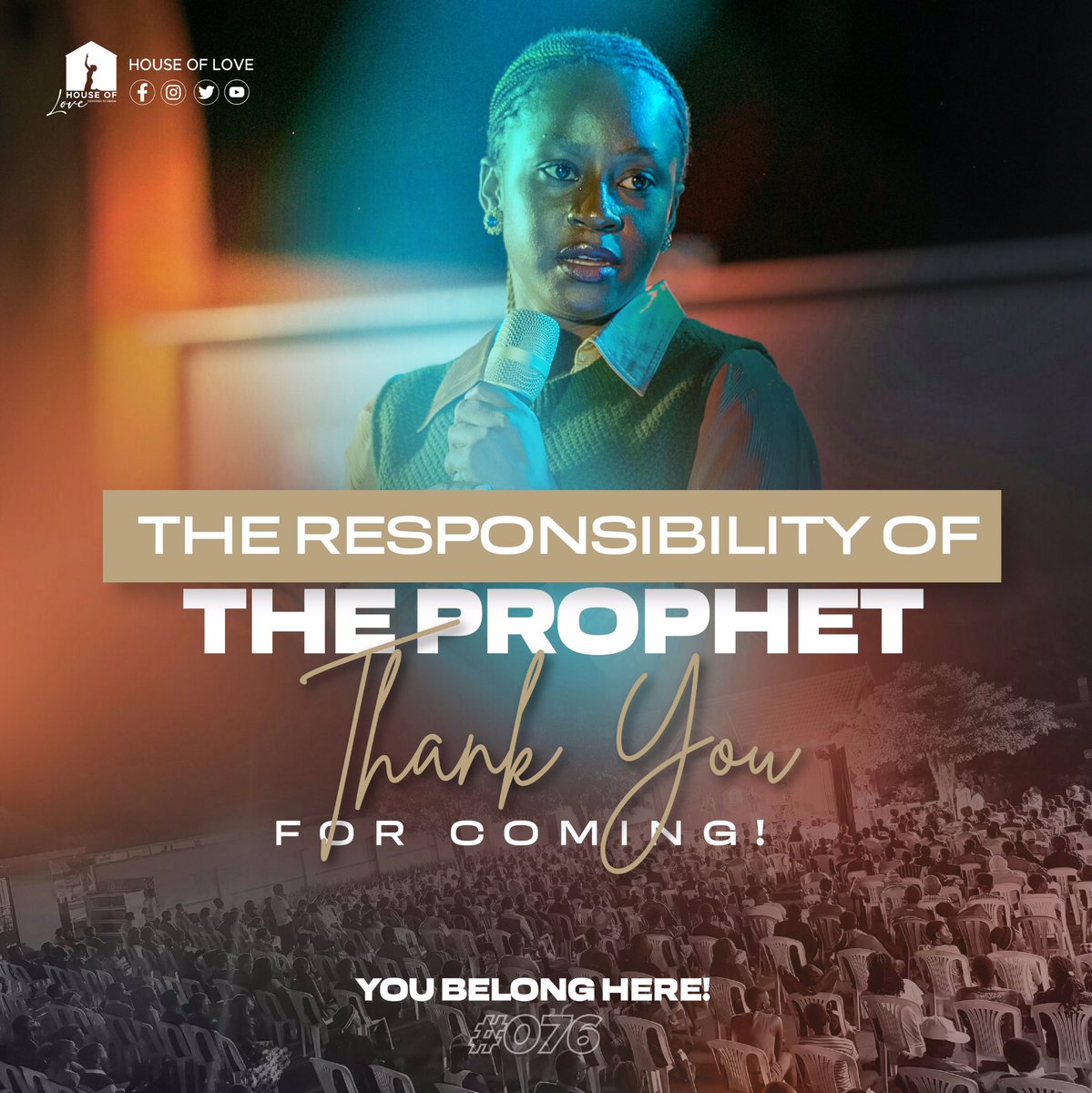 House of Love #076- The Responsibility of The Prophet👑 THANK YOU FOR COMING 💚 #houseofloveug #WednesdayService
