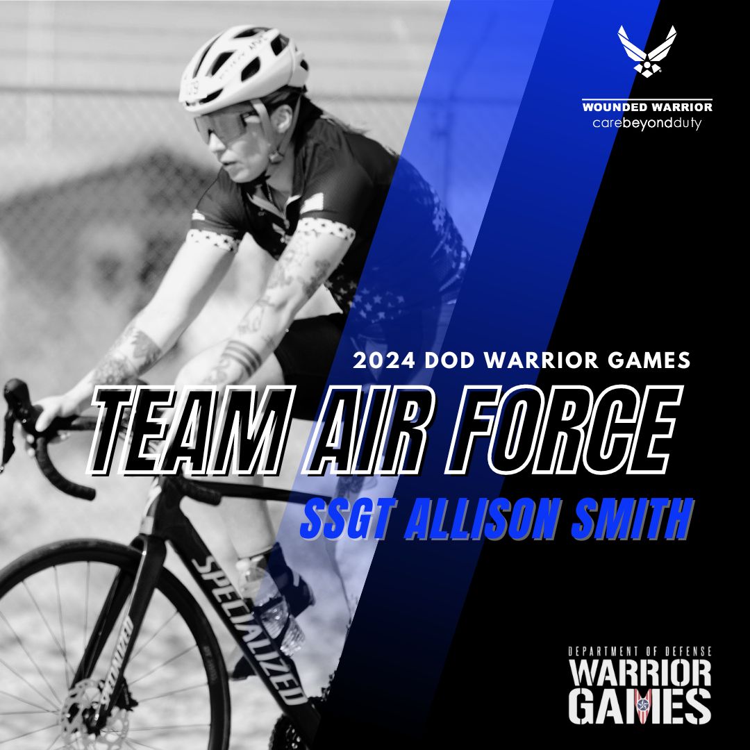 ⭐️ Meet SSgt Allison Smith ⭐️

Honored to announce first time competitor SSgt Smith who will represent #TeamAirForce at the 2024 DOD Warrior Games in Orlando, FL next month. Cheer her on as she competes with passion and an unstoppable spirit! 🏅✈️
#AFW2  #warriorgames2024 https://t.co/RL40i7Qz4e