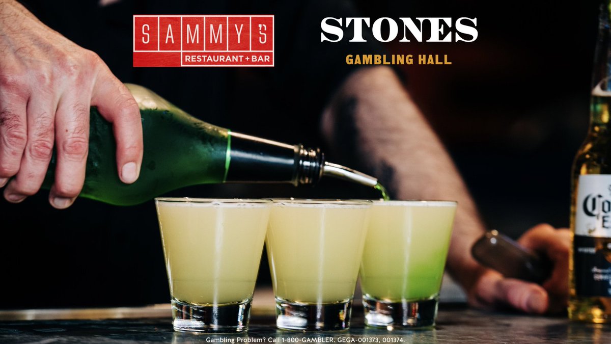 Get your weekend started at Stones with Happy Hour specials! Join us daily from 3-6 at Sammy's for Happy Hour pricing on delicious food, freshly poured cocktails, and more.🍹 Check out the menu: stonesgamblinghall.com/dining/ #StonesGamblingHall #Casino #Gaming #HappyHour #Sammys