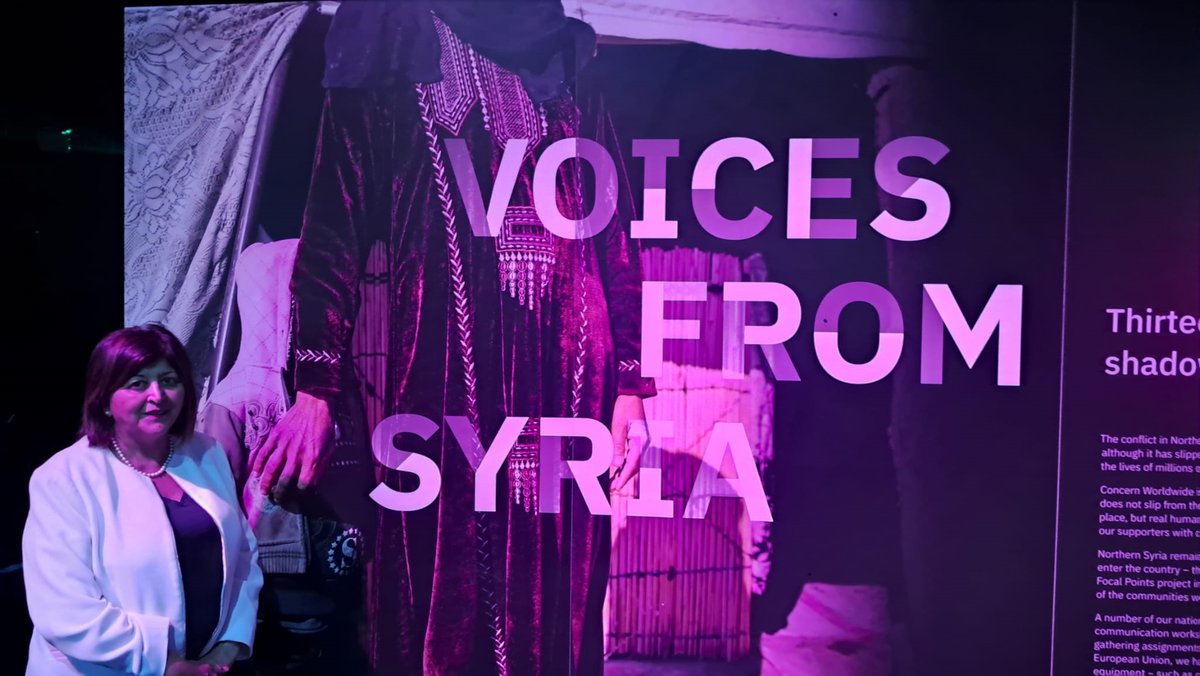Engaging with stories from Syria helps us understand what people have been through since 2011. It also makes it clear why it's so important to continue sending aid to the region. As long as there is help, there is hope: @Babsmaylou at launch of @Concern's Voices from Syria expo👇