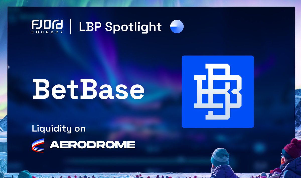 LBP Spotlight, Base Network ― @betbase_xyz We wanted to shine a spotlight on our latest LBP Partner on Base, BetBase, which was curated by @bobtherebuilt & raised $1.2M last month through a Liquidity Bootstrapping Pool before seeding liquidity on @aerodromefi. Let's dive in⬇️
