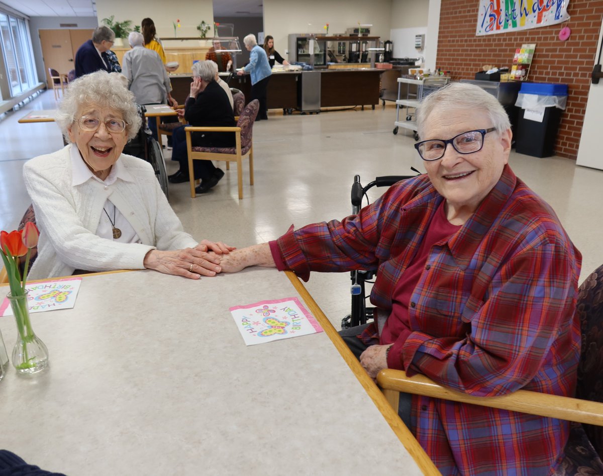 We recently held our 90+ birthday celebration at Saint Scholastica Convent. Congratulations to our sisters who have shared their faith, love and wisdom to so many for almost a century—and for Sister Jonathan Herda, more than a century! 🎉🎊

📷: Taken by Sister Marina Schlangen