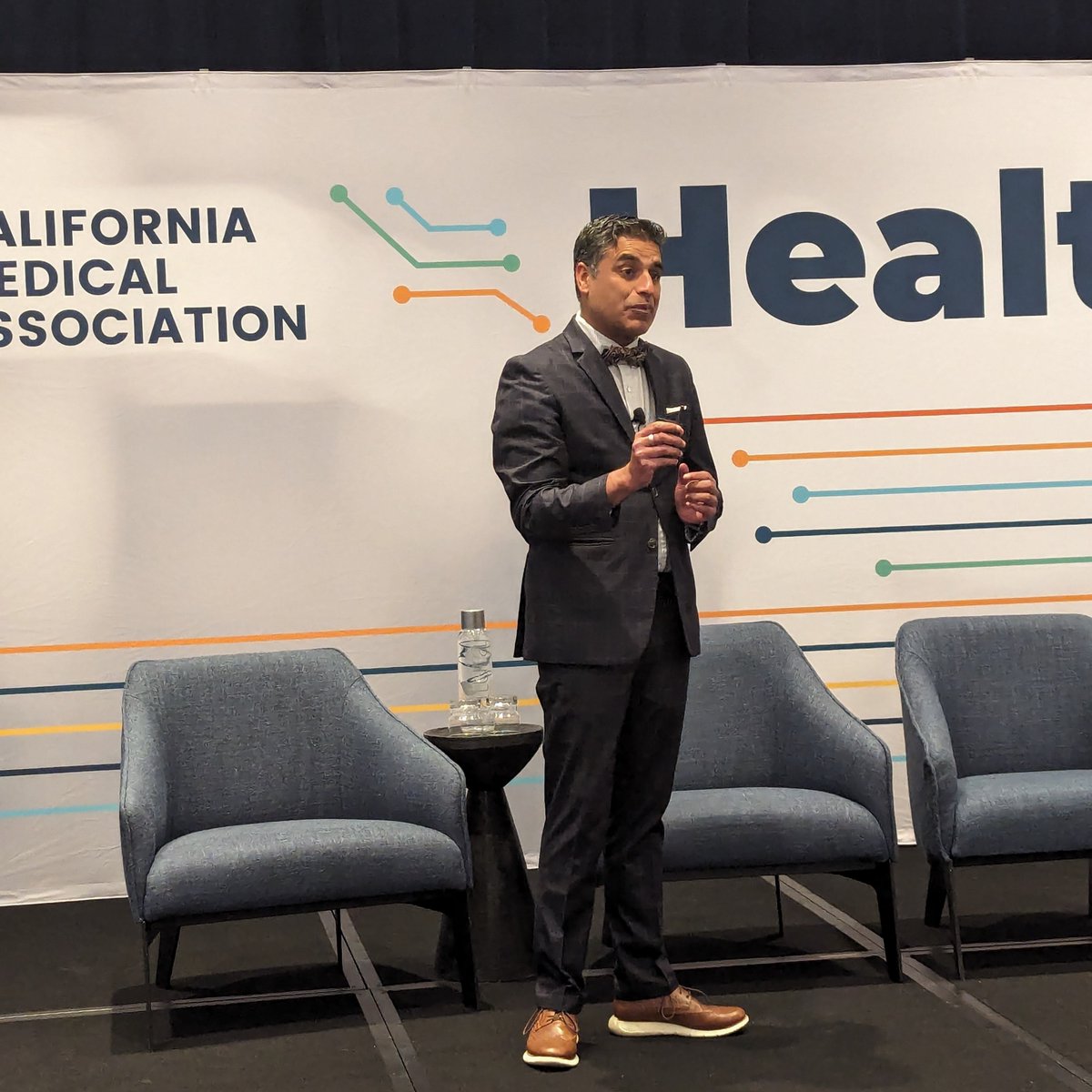 Chief Innovation & Chief Digital Health Officer for @UCDavisHealth, Dr. Ashish @Atreja: 'The problems we need to solve are not in the books. Our purpose is to bridge the gap in society – and that we have to do together.' #CMAHIT24